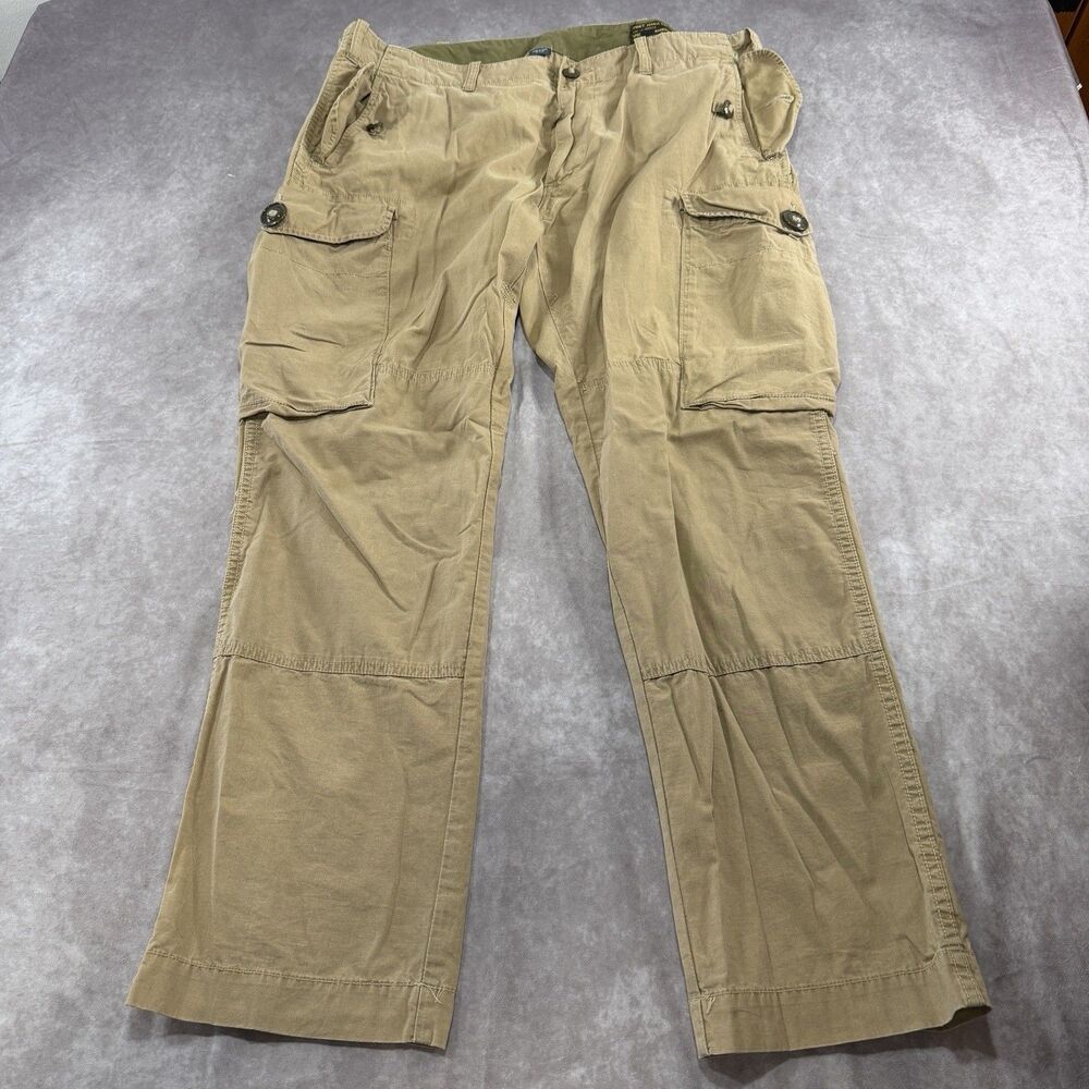 Vintage Polo Ralph Lauren Khaki Cargo Pants Mens 38X30 Paratrooper Military